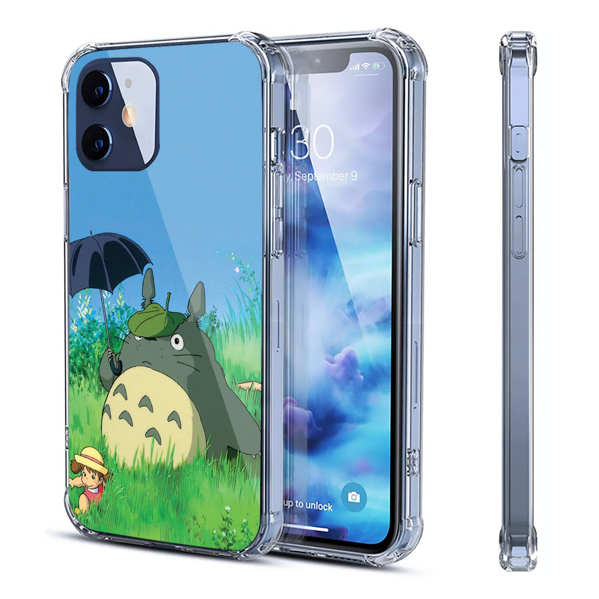 （画像用） となりのトトロ 草壁メイ 草壁サツキ My Neighbor Totoro Satsuki Kusakabe Mei Kusakabe 【iPhone 12シリーズ対応】透明スマホケース（クリアソフトケース）